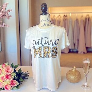 Future Mrs Leopard Print Tee- Bride to Be